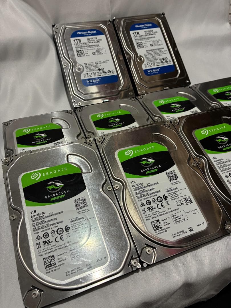 HDD 1TB 3.5インチ 10台セット*Seagate ,WD Blue