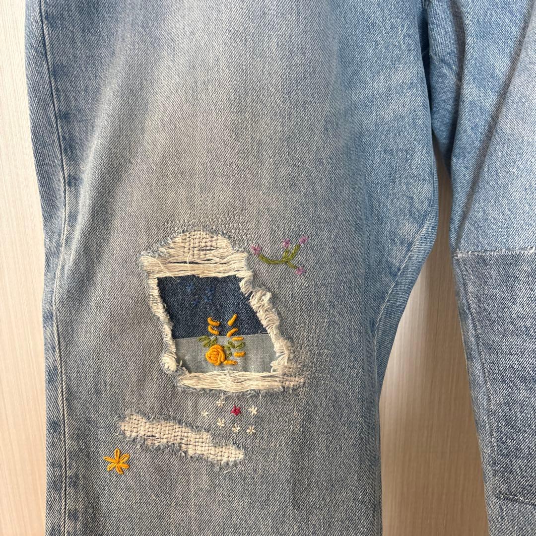 Polo Ralph Lauren 刺繍デニムパンツ　大きいサイズレディース