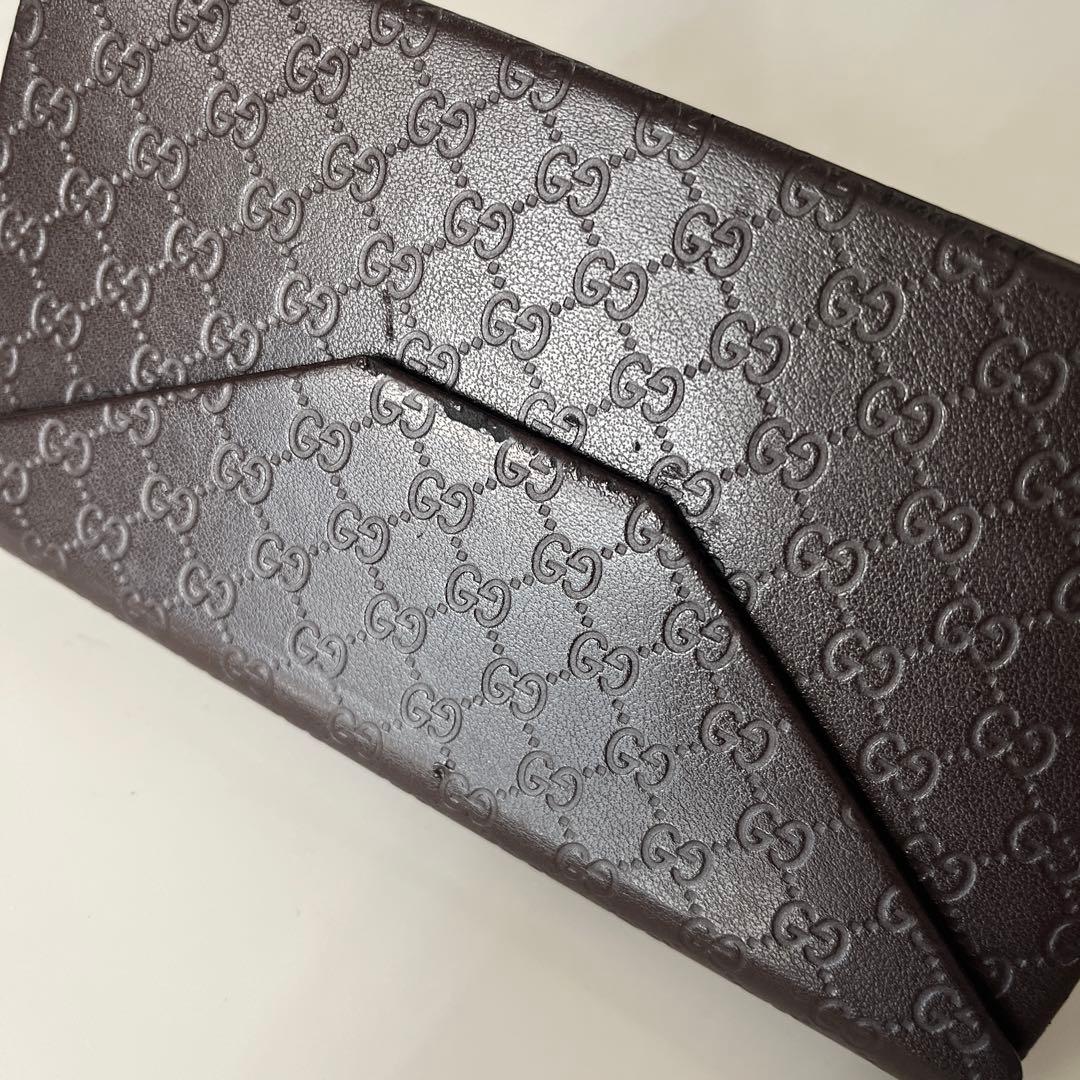 GUCCI ブラック サングラス GGパターン ケース付き
