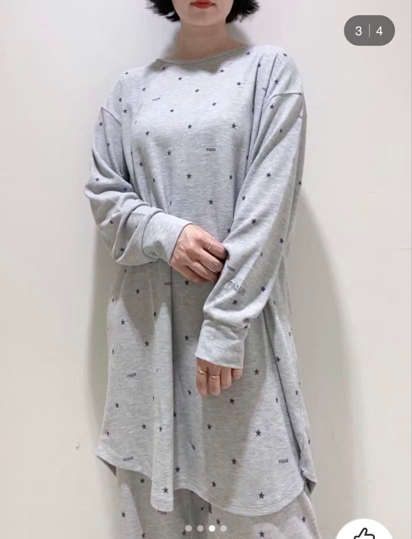 gelato piqué タグ付新品未使用　星柄ワッフルロングパンツ、ワンピース