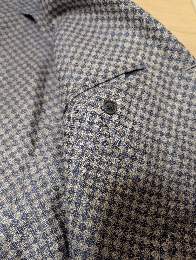 LARDINI　グレーネイビーチェックジャケット（44サイズの方向け）