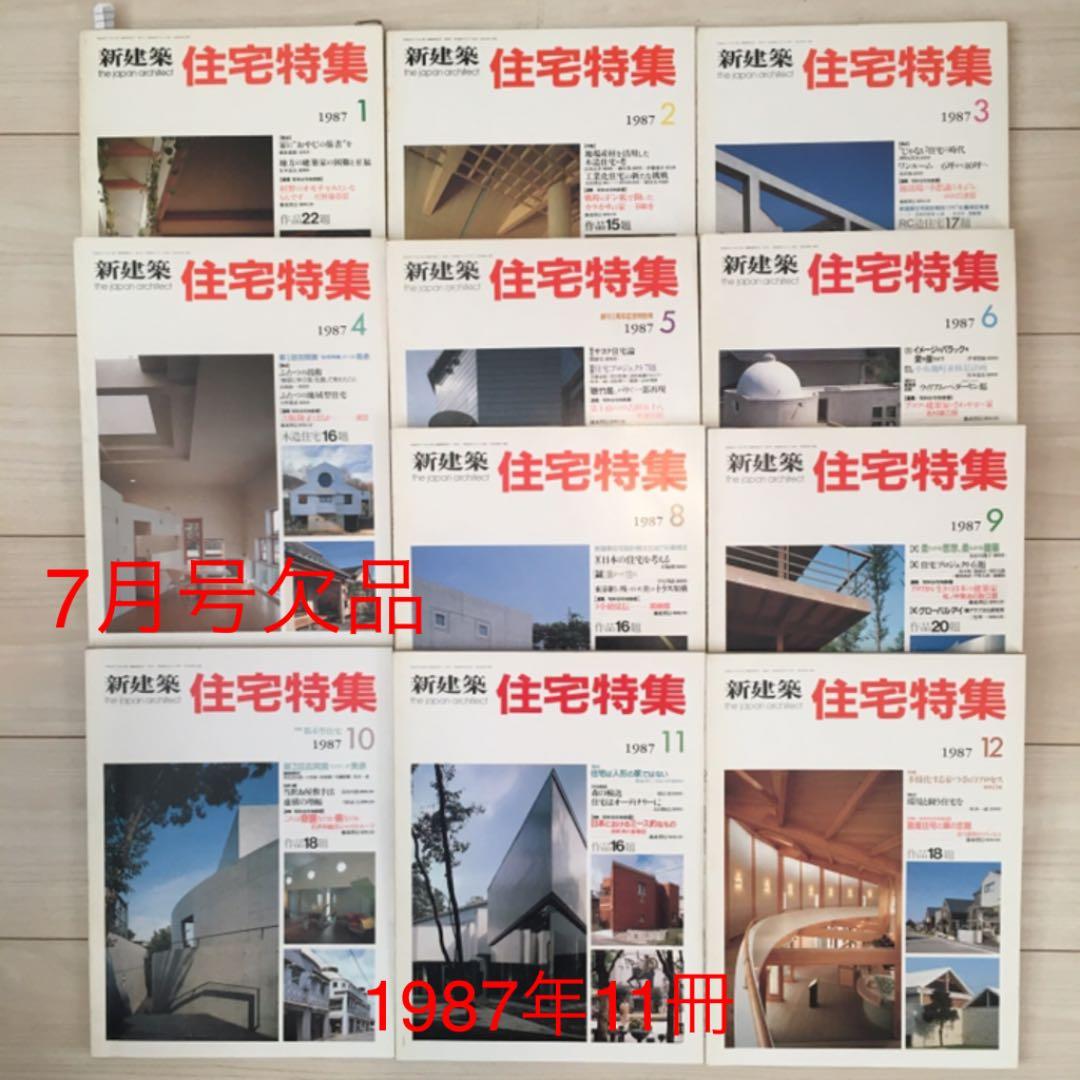 新建築社・住宅特集、1987年1月号〜1988年まで計23冊(⚠️欠本販売済有り)