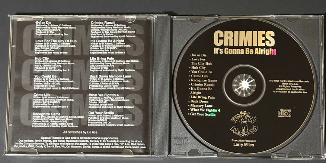 洋楽 CRIMIES / It's Gonna Be Alright g-rap