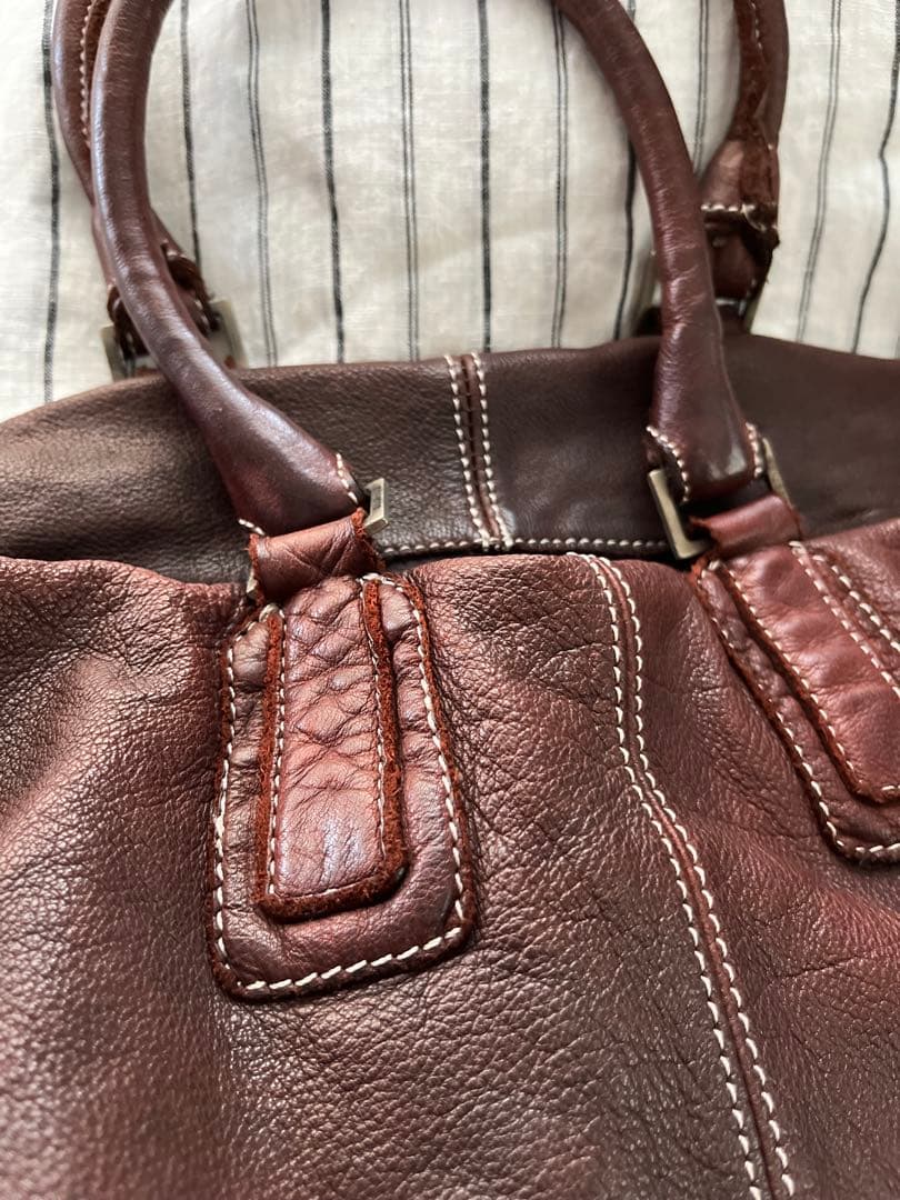 シシロッシ　シボレザー ボストンバッグ