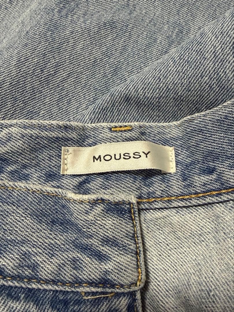 【MOUSSY】CROSS WAIST WIDE STRAIGHT サイズ0