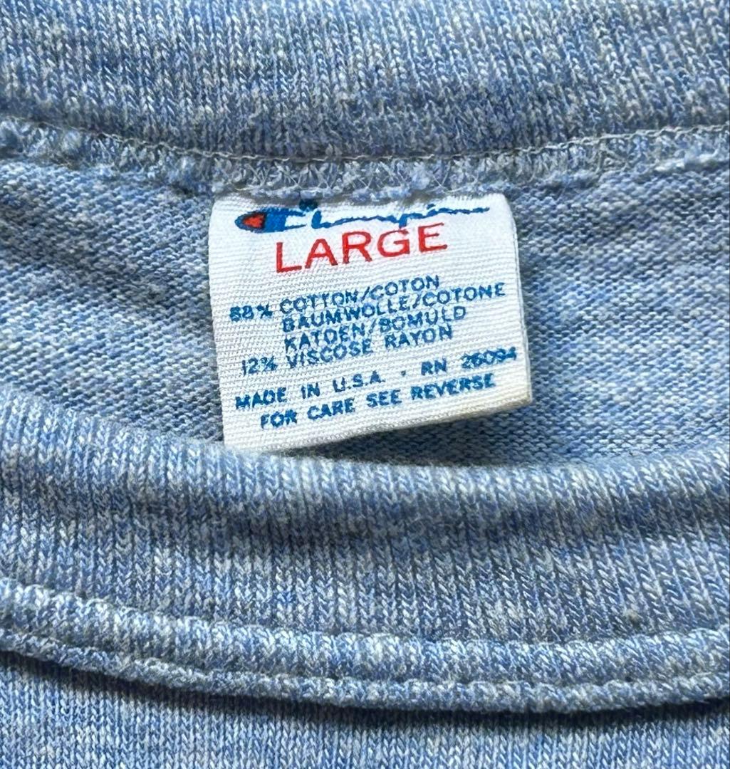 80sチャンピオントリコタグTシャツLアメリカ製 染み込みUCLA