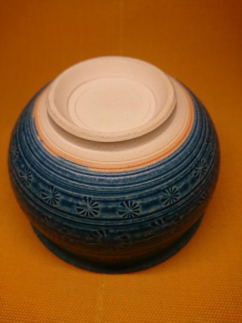 【美品】小鉢　丼鉢　青釉　陶器　置物　インテリア　工芸品　美術品　A3208