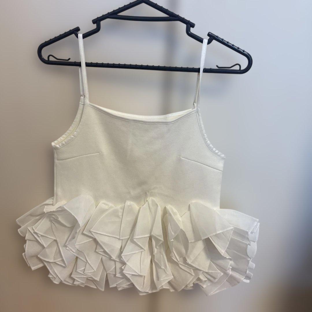 【新品】maison de Dolce. ブロッサムキャミソール　ホワイト