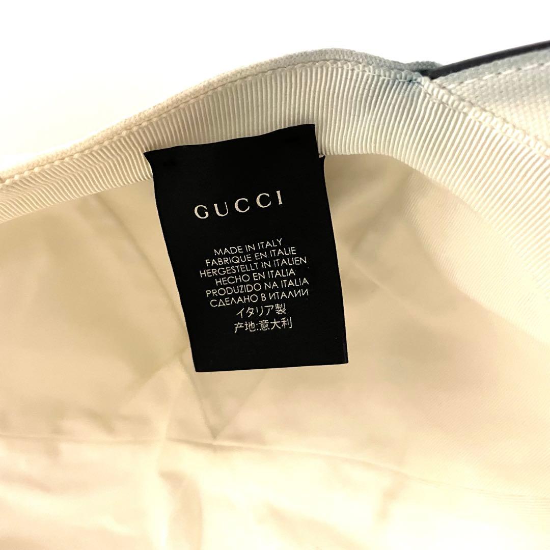 ✅ グッチ GUCCI キャップ 帽子 387554 白 ホワイト