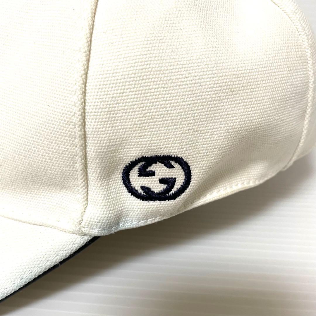 ✅ グッチ GUCCI キャップ 帽子 387554 白 ホワイト