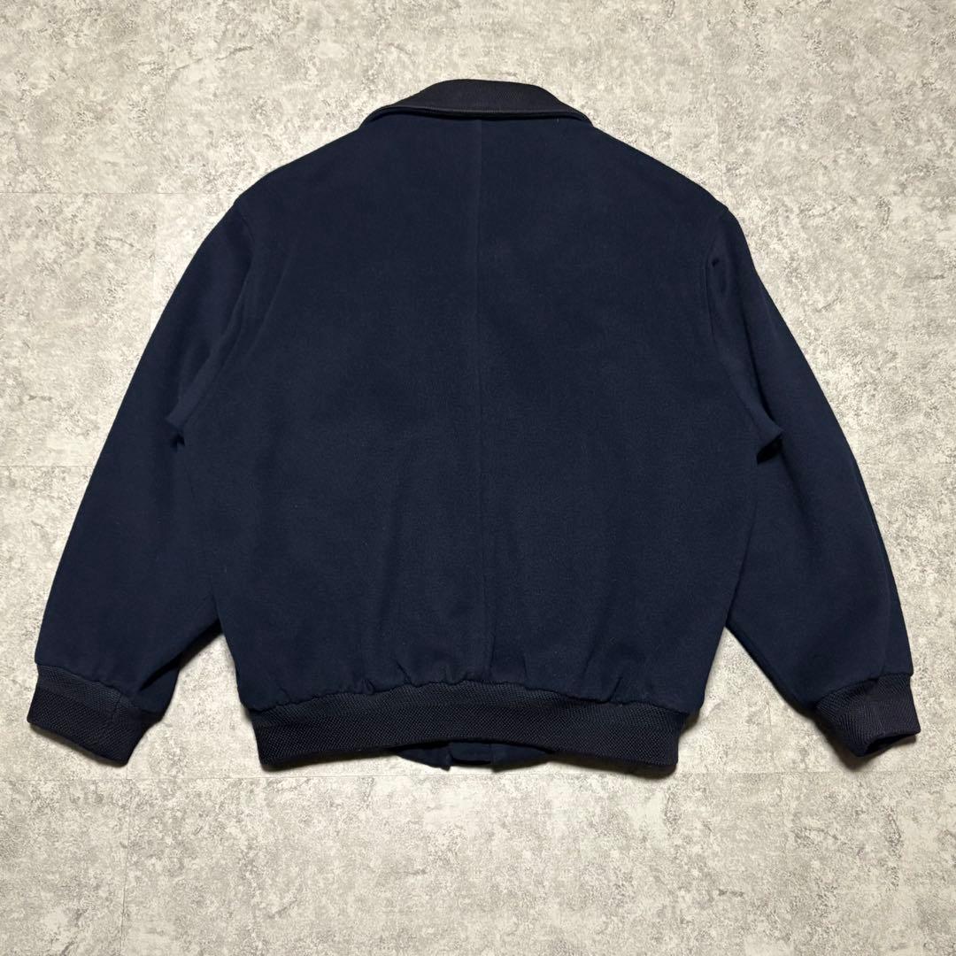 ウール フライトジャケット A2 カシミヤ混紡 ネイビー 短丈 ブルゾン L