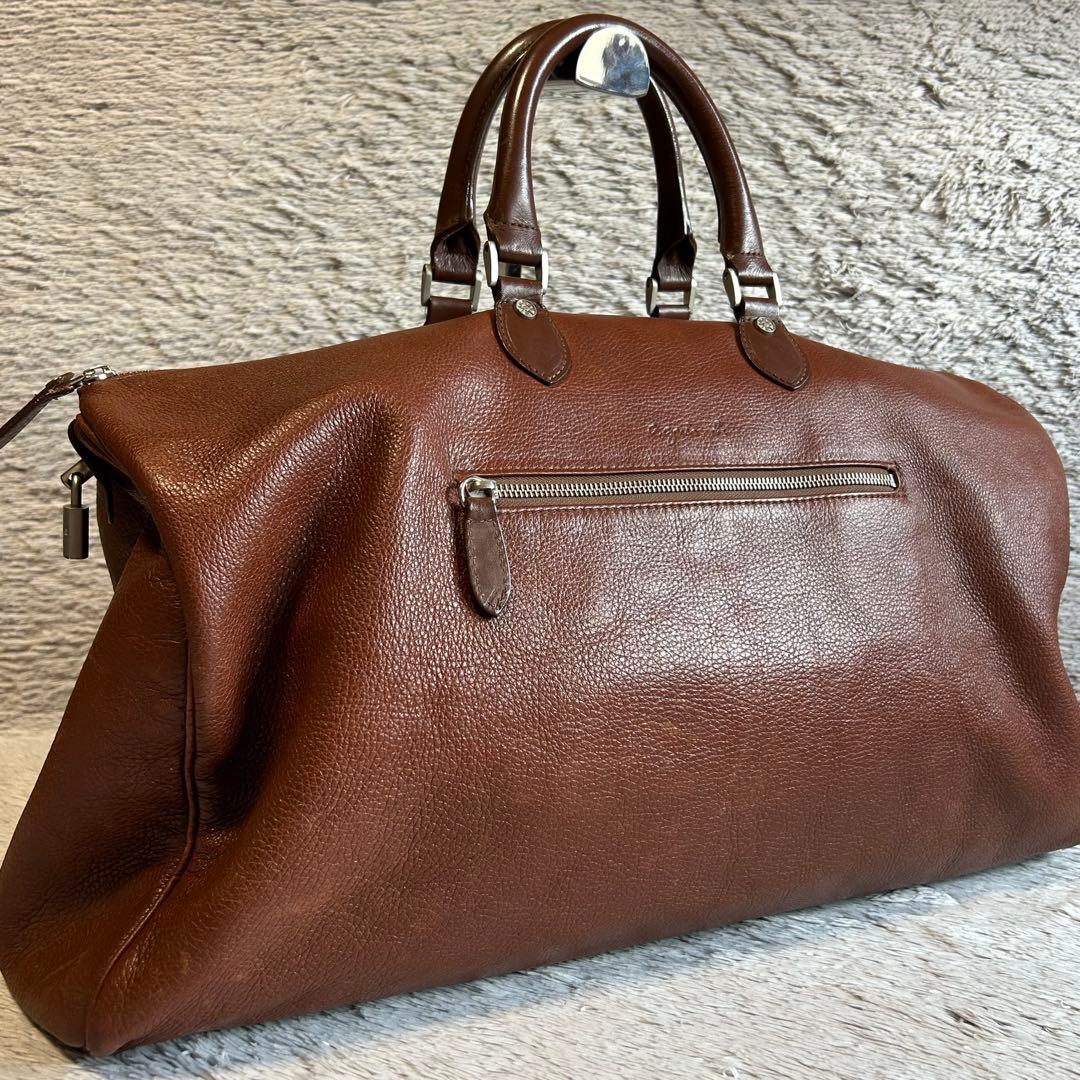 agnes b. アニエスベー　ボストンバッグ　レザーボストンバッグ　本革　茶色