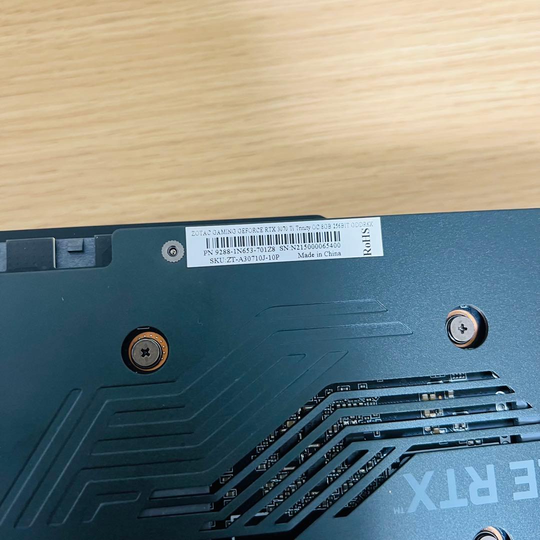 【ジャンク品】ZOTAC GeForce RTX3070ti グラフィックボード