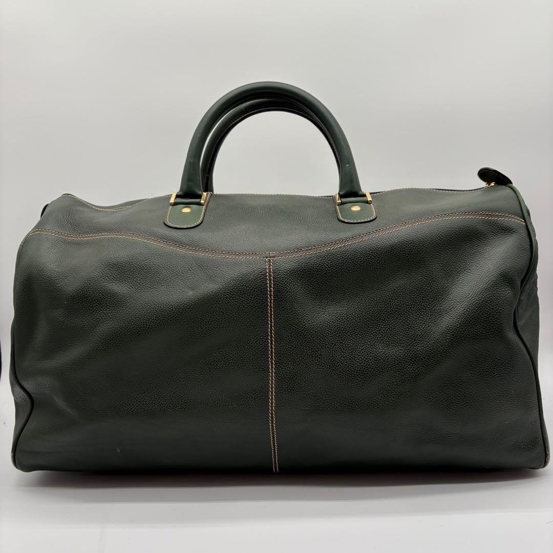 極美品✨danhill ダンヒル ボストンバッグ レザー グリーン 系 大容量