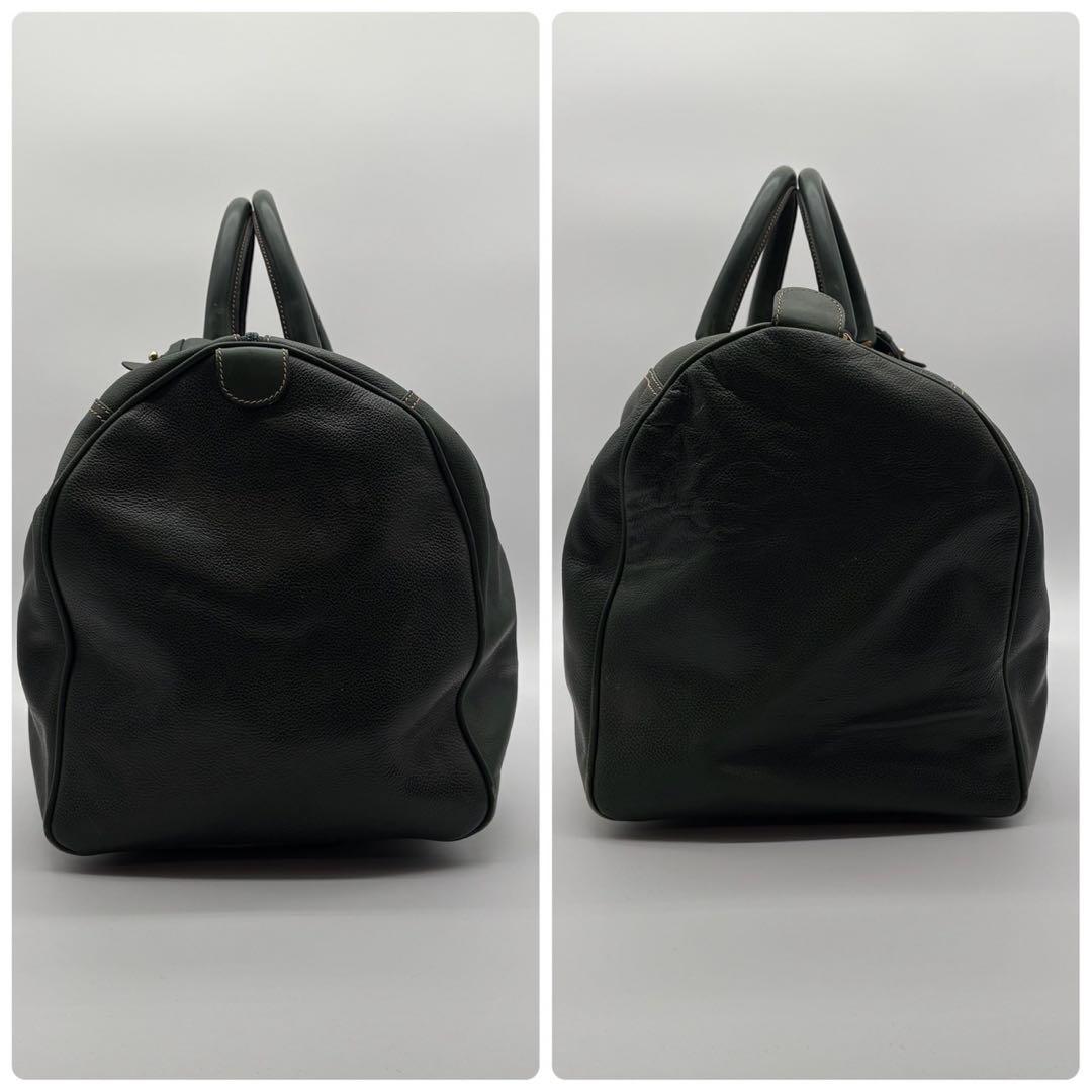 極美品✨danhill ダンヒル ボストンバッグ レザー グリーン 系 大容量