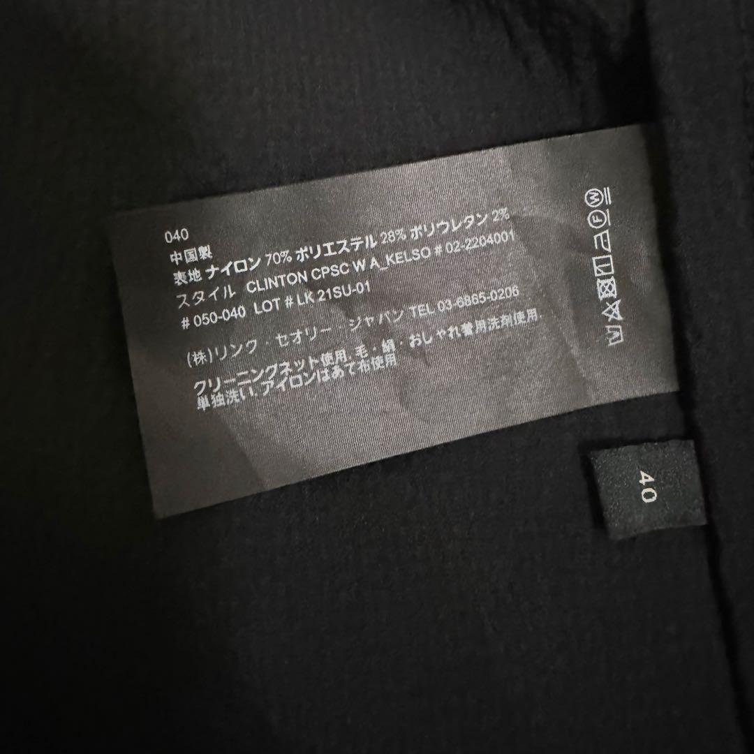 美品✨セオリー 近年モデル シアサッカー ジャケット 洗濯可能 ブラック系 40