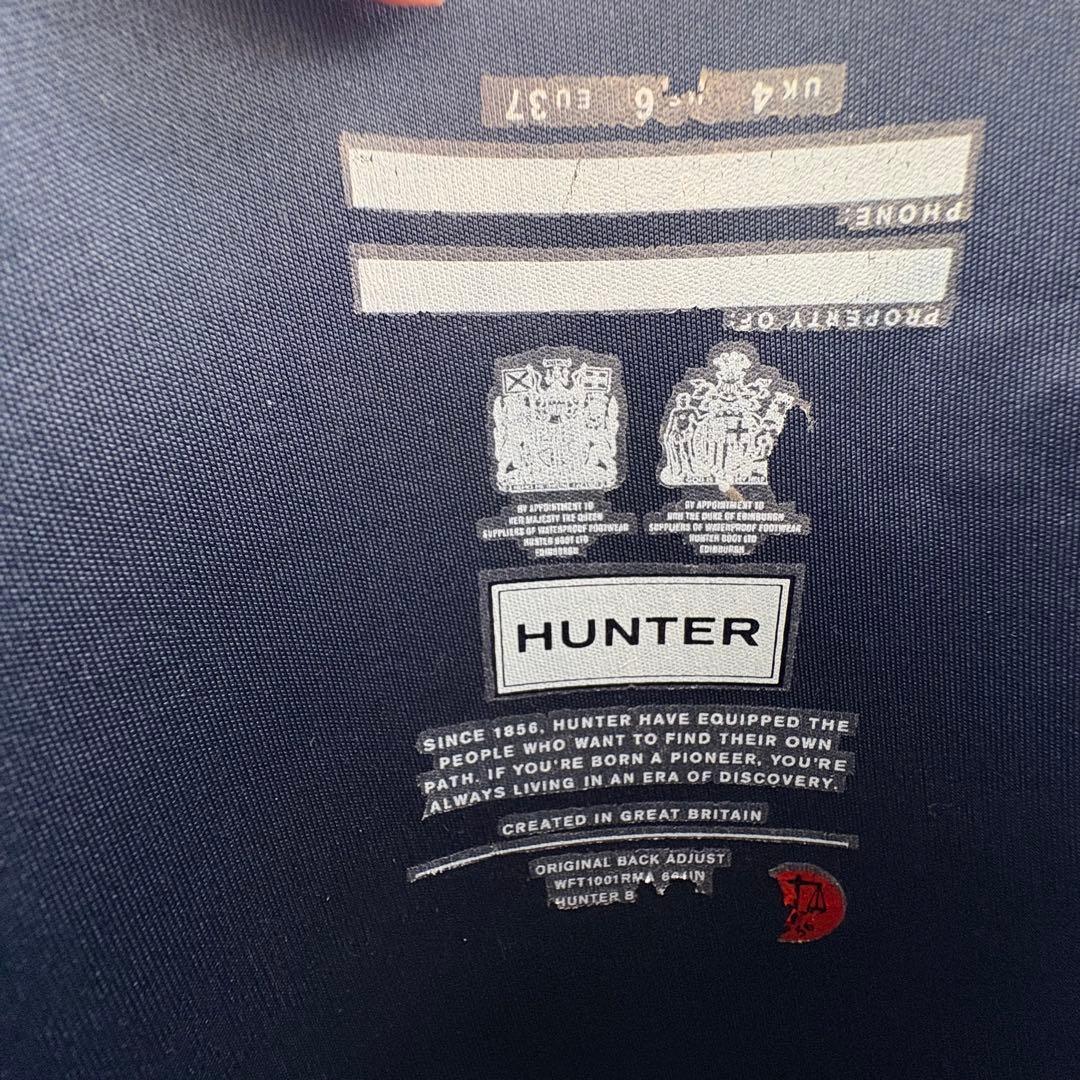 HUNTER レインブーツ トールWFT1001RMA 黒 UK4 ベルト