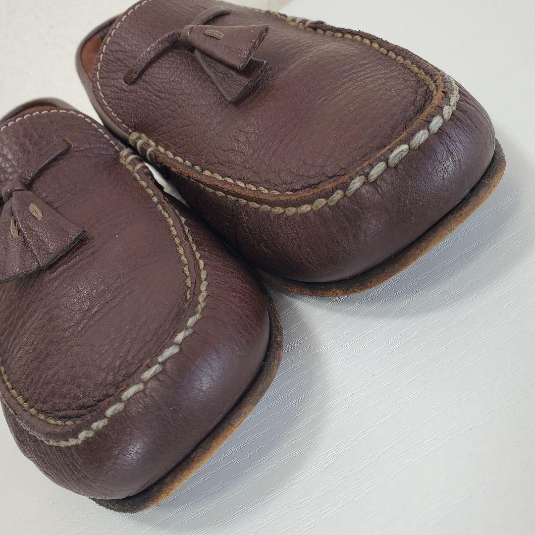 TANINO CRISCI タニノクリスチー 本革レザー タッセル ローファー茶