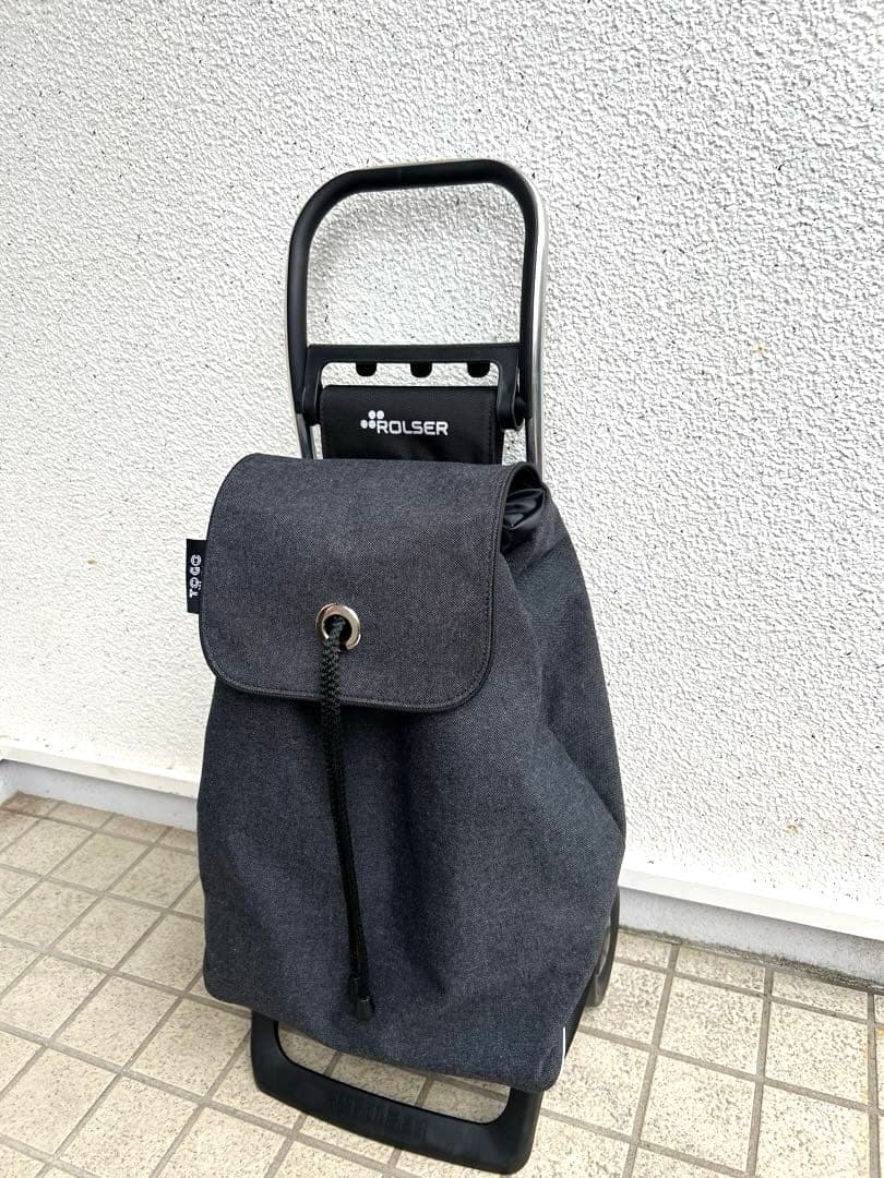 美品✨ROLSER ロルサー　折畳み　ショッピングカート ツイードGY 36L