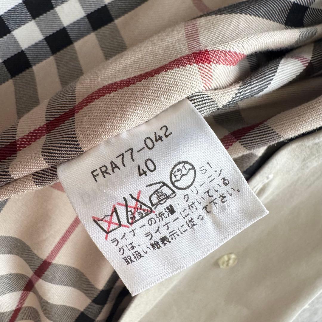 バーバリーロンドン　トレンチコート　ノバチェック　ライナー　ベージュ　40