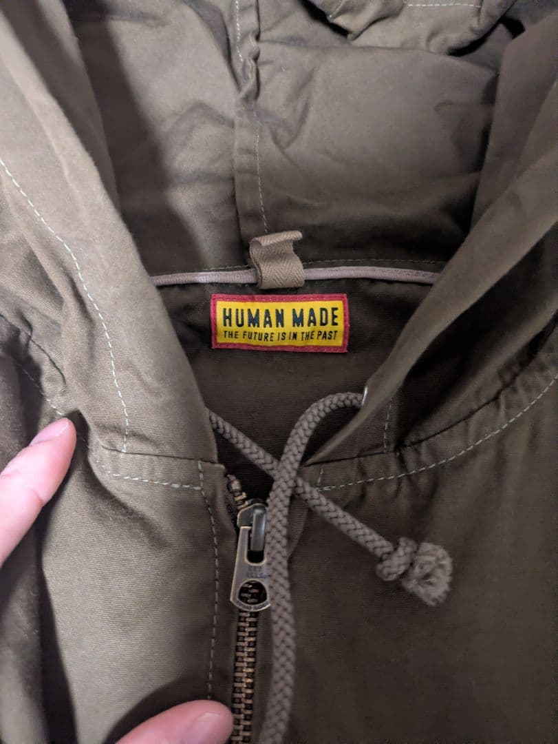 HUMAN MADE フード付きモッズコート オリーブ