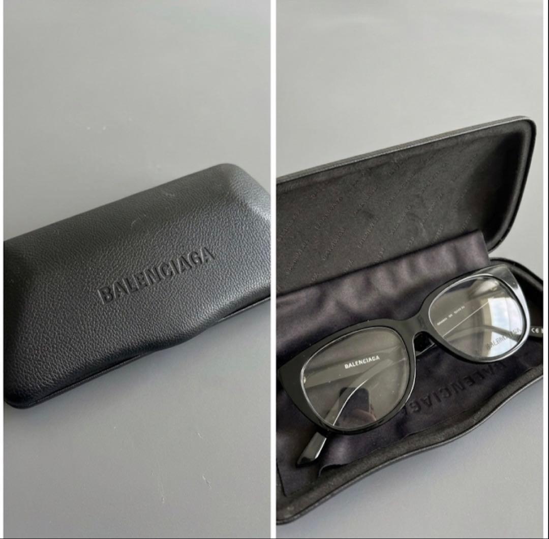 BALENCIAGA バレンシアガ BB01310 ブラックメガネ ケース付き