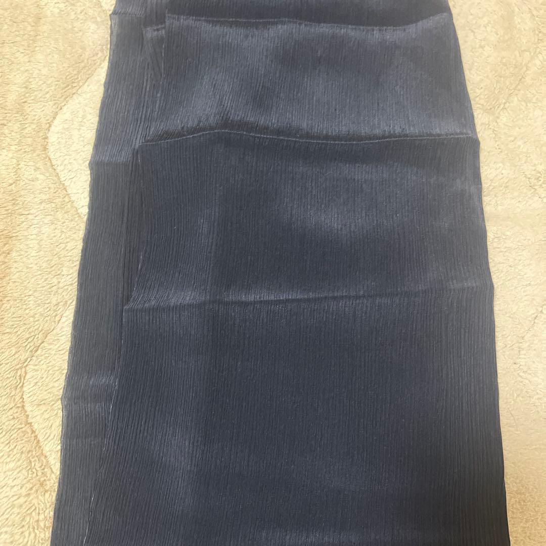 専用85様 ISSEY MIYAKEシルク100% ネイビー ブラックストール
