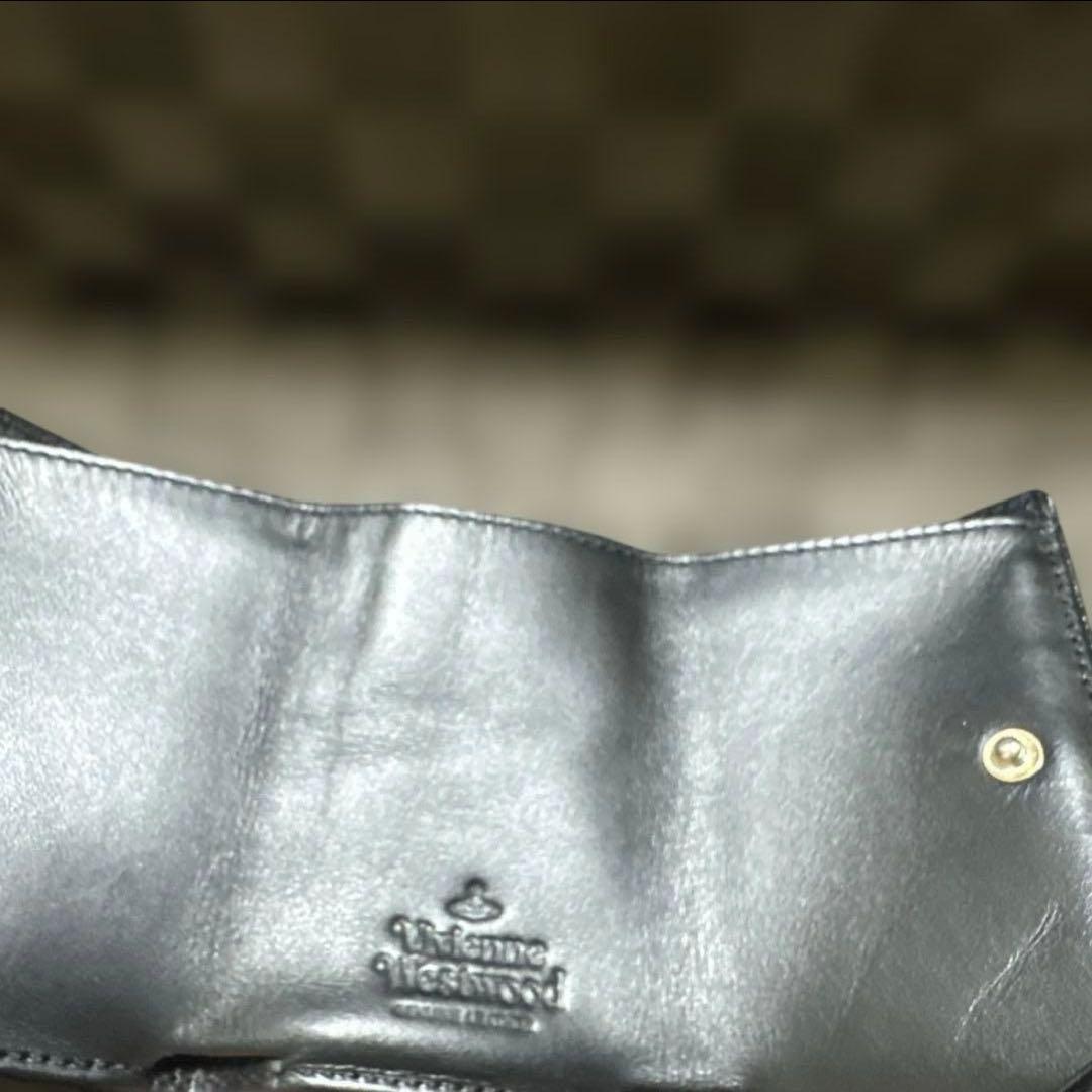 【美品✧︎*。】Vivienne Westwood ブラック三つ折り財布