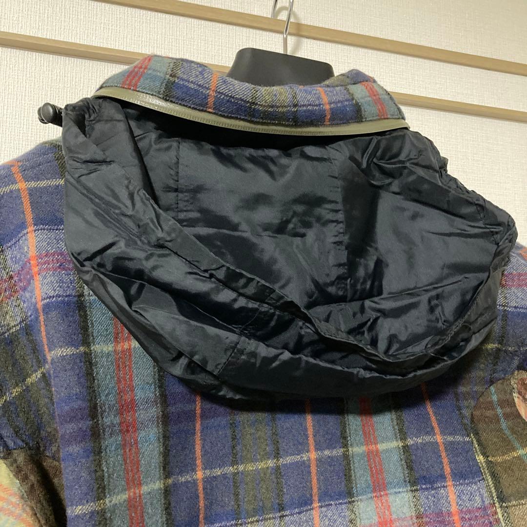 05aw コムデギャルソンシャツ チェックブルゾン アーカイブ ロゴ 縮絨