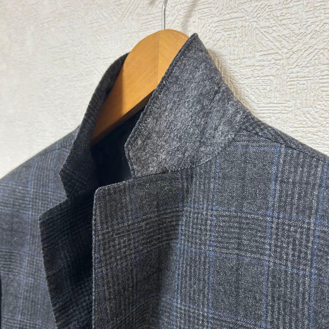 極美品　TAGLIATORE テーラードジャケット チェック柄　オーバーペン
