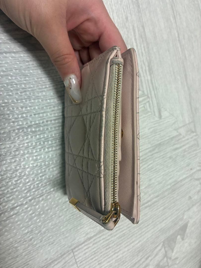 dior 財布　ピンク　二つ折り