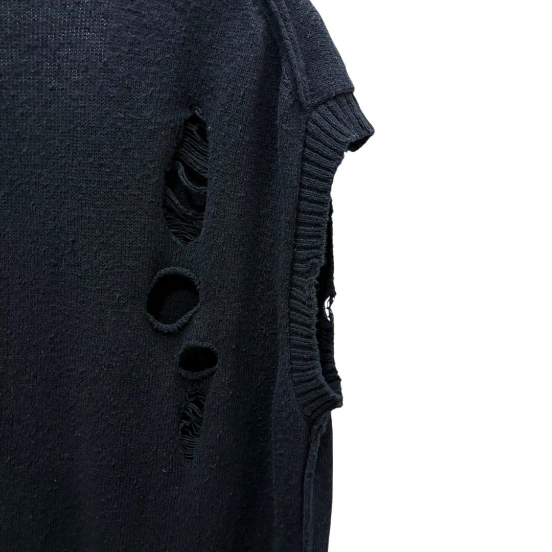 Yohji Yamamoto POUR HOMME ダメージ加工ニットベスト