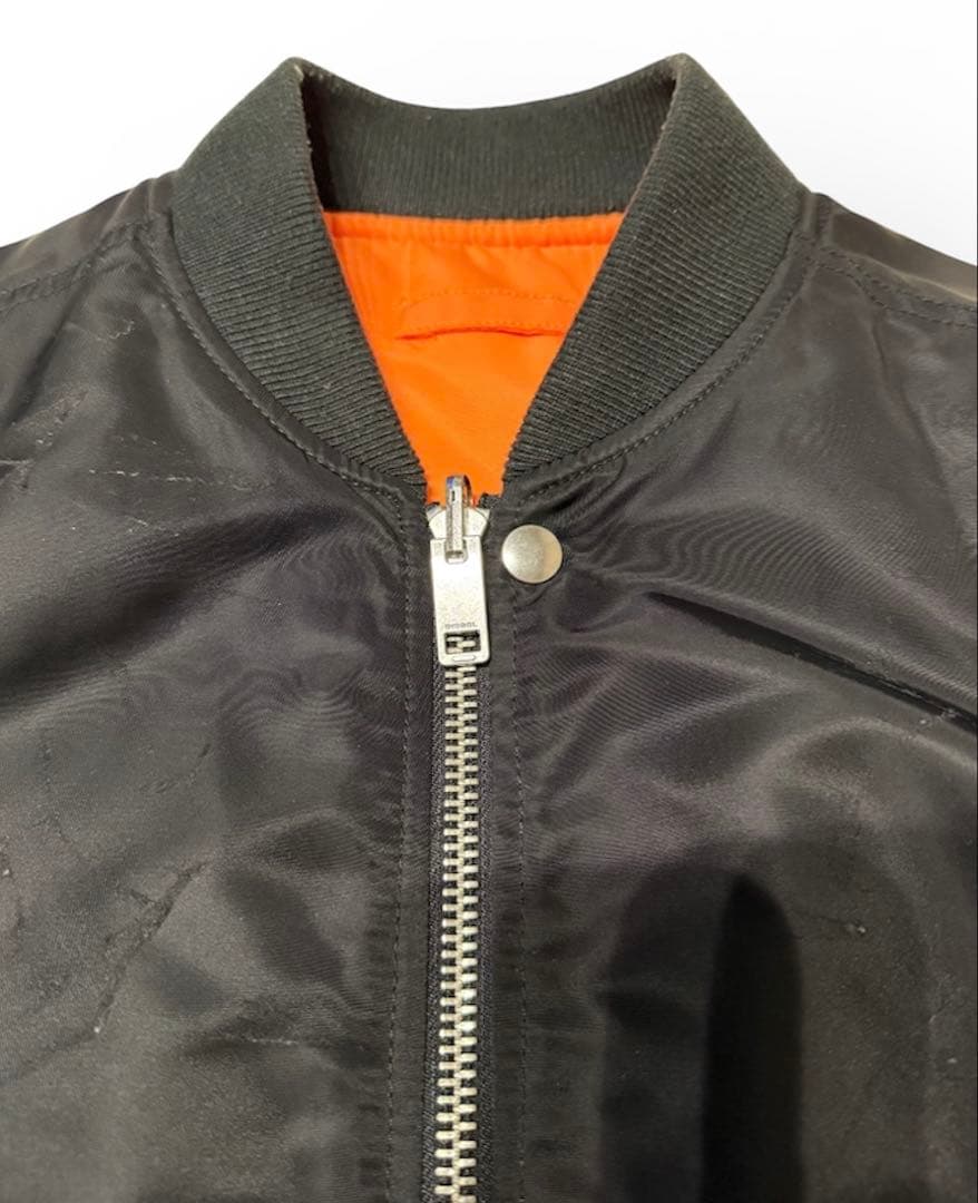 DIESEL ディーゼル MA-1 フライトジャケット ブラック ロゴ入り