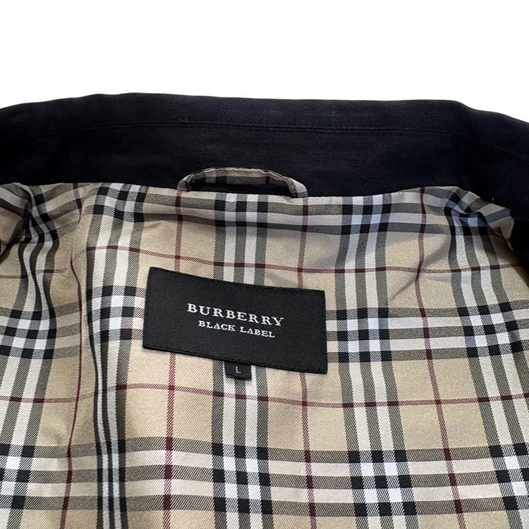 美品 Burberry Black Label 麻混 テーラードジャケット L