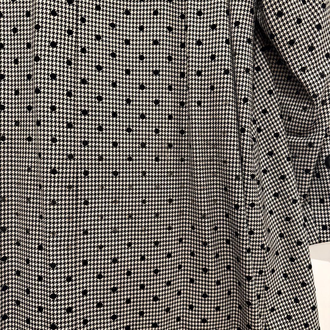 tricot COMME des GARCONS 千鳥格子 ドット ロングコート
