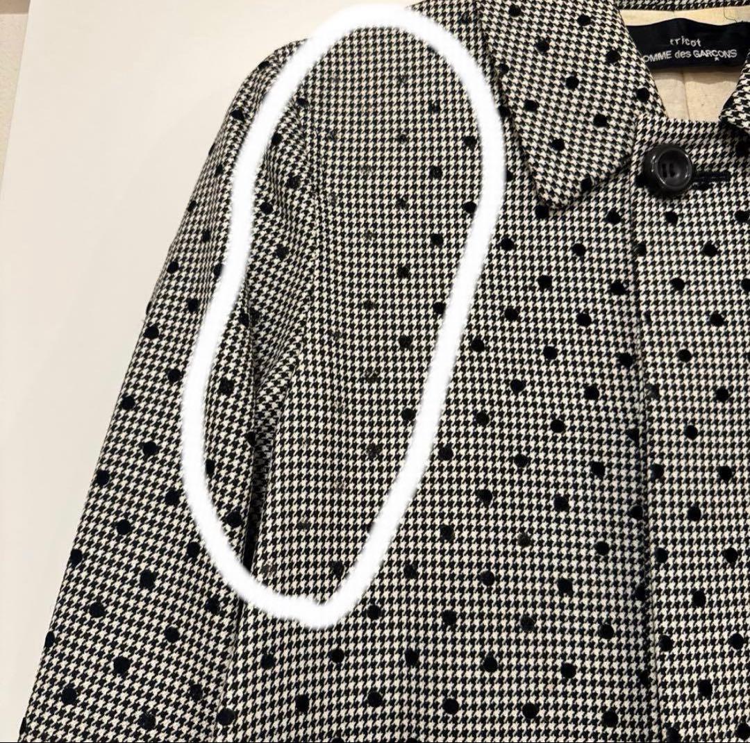 tricot COMME des GARCONS 千鳥格子 ドット ロングコート