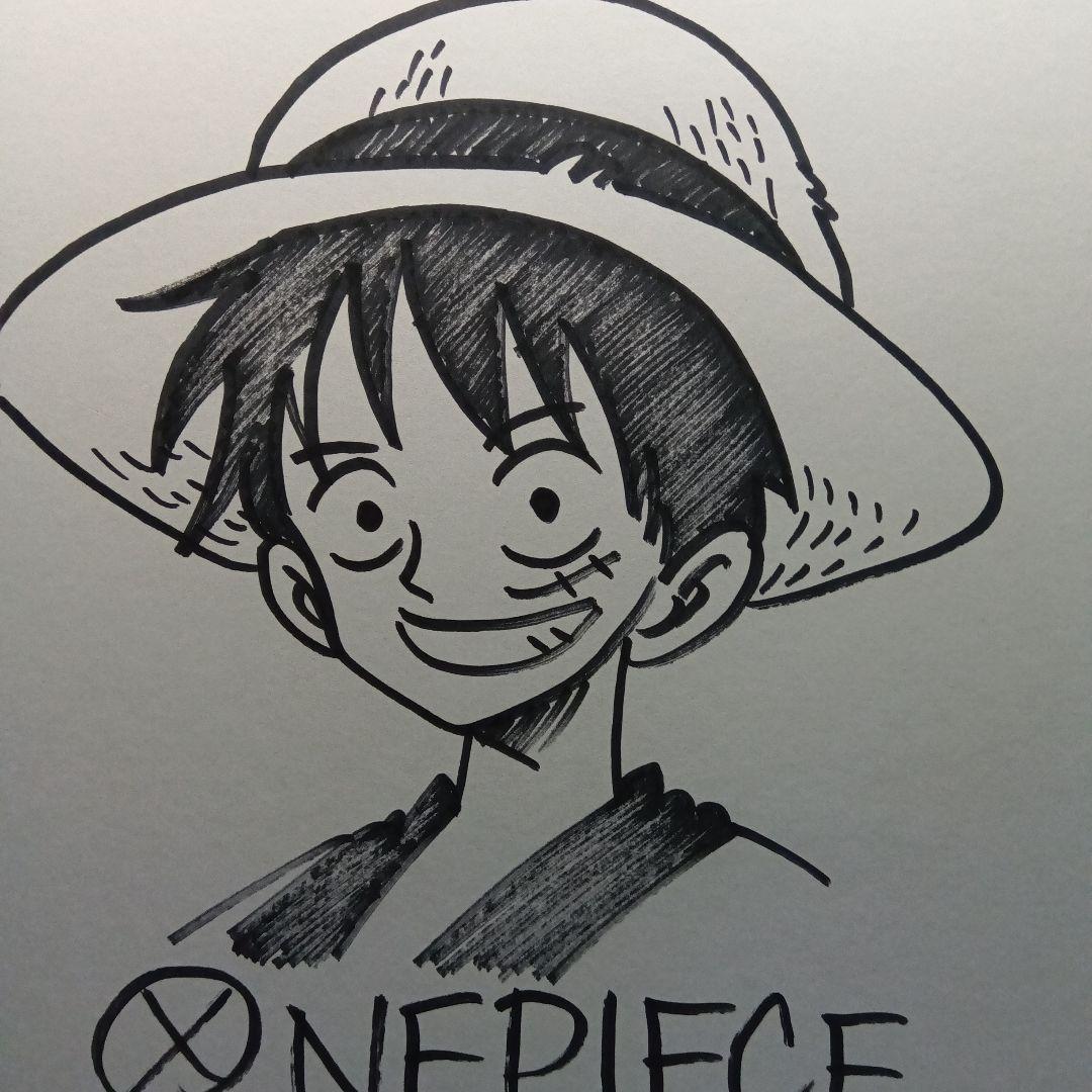 尾田栄一郎 直筆サイン色紙【ONE PIECE ルフィ 】ワンピース