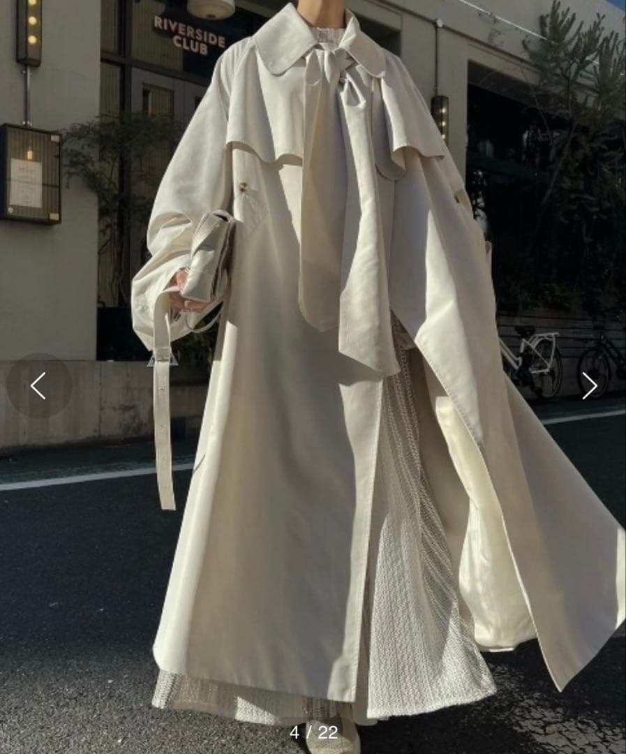 ジャケット・アウター willfully / big silhouette trench shell