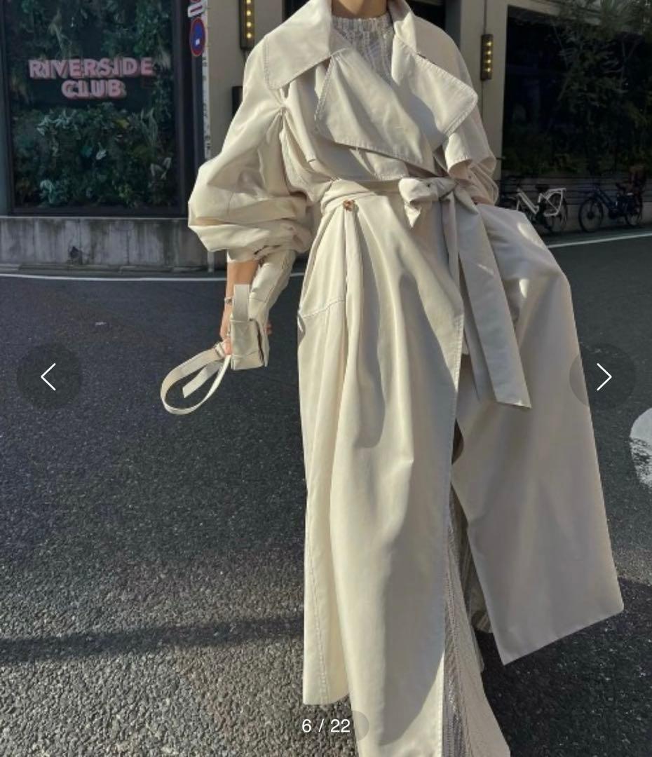 ジャケット・アウター willfully / big silhouette trench shell