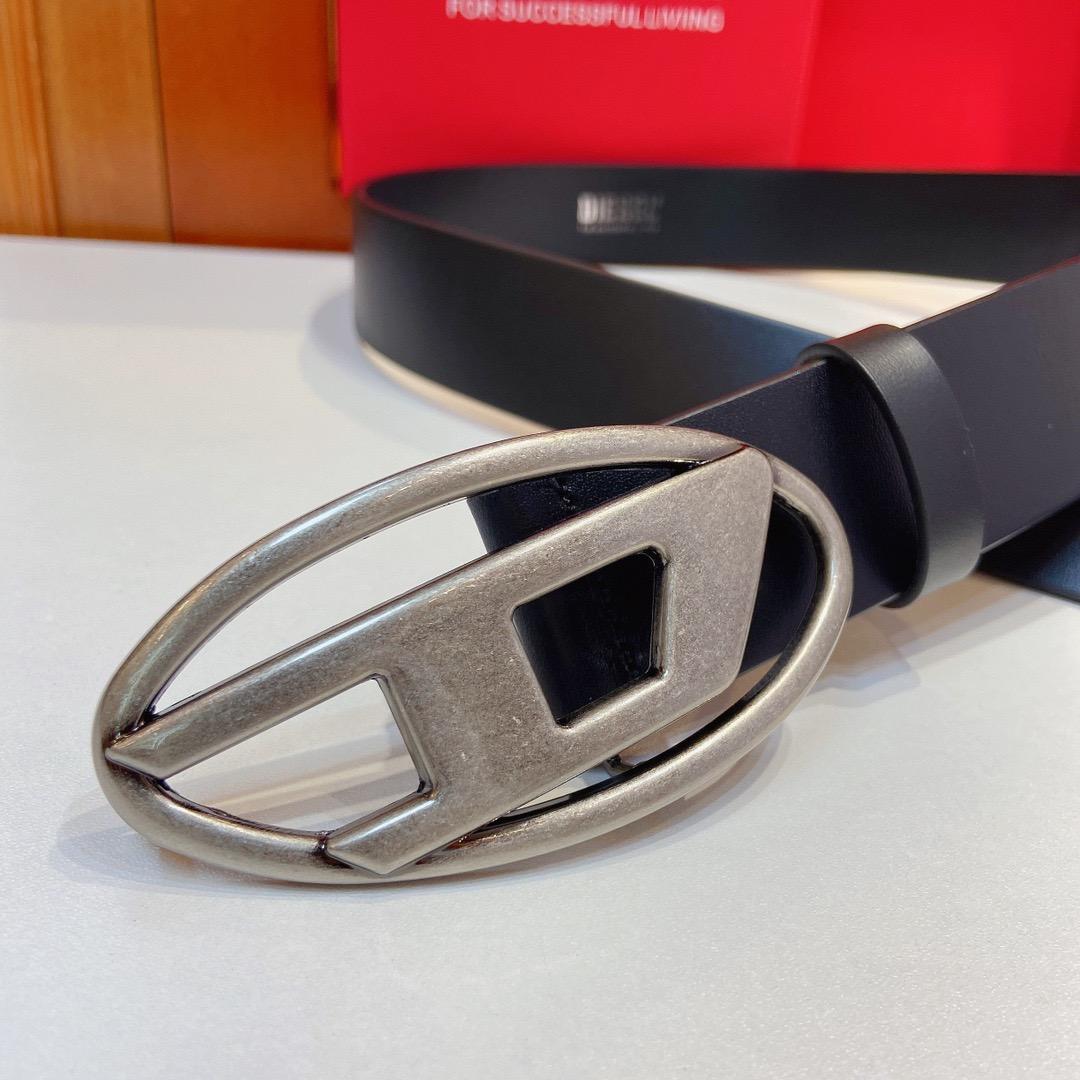 DIESEL 　カウレザー　1DR　ブラック　ベルト