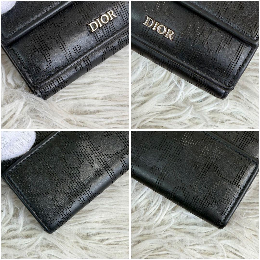 美品✨DIOR 三つ折り 財布 バーティカル ギャラクシー トロッター ブラック