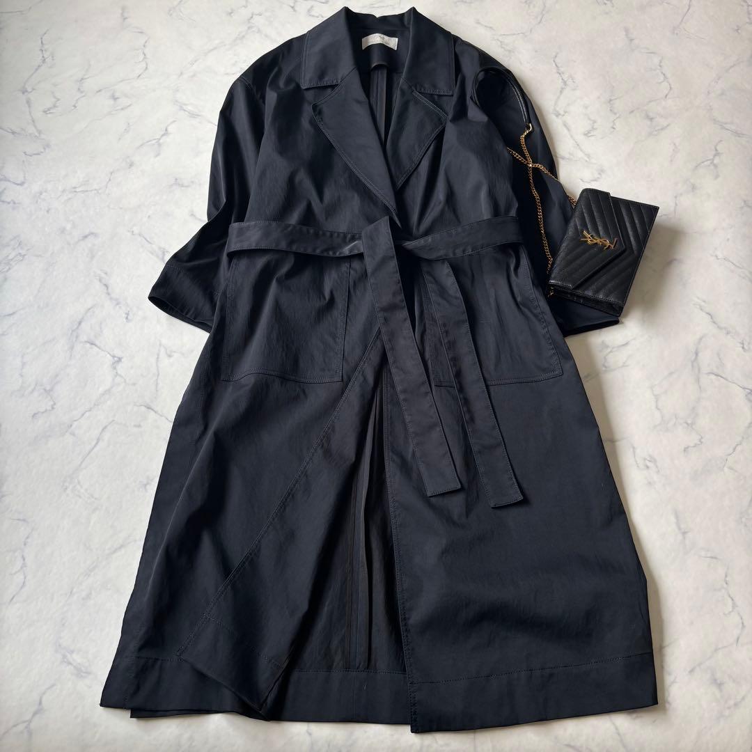Plage　プラージュ　トレンチコート　リラックス　オーバーサイズ　ネイビー