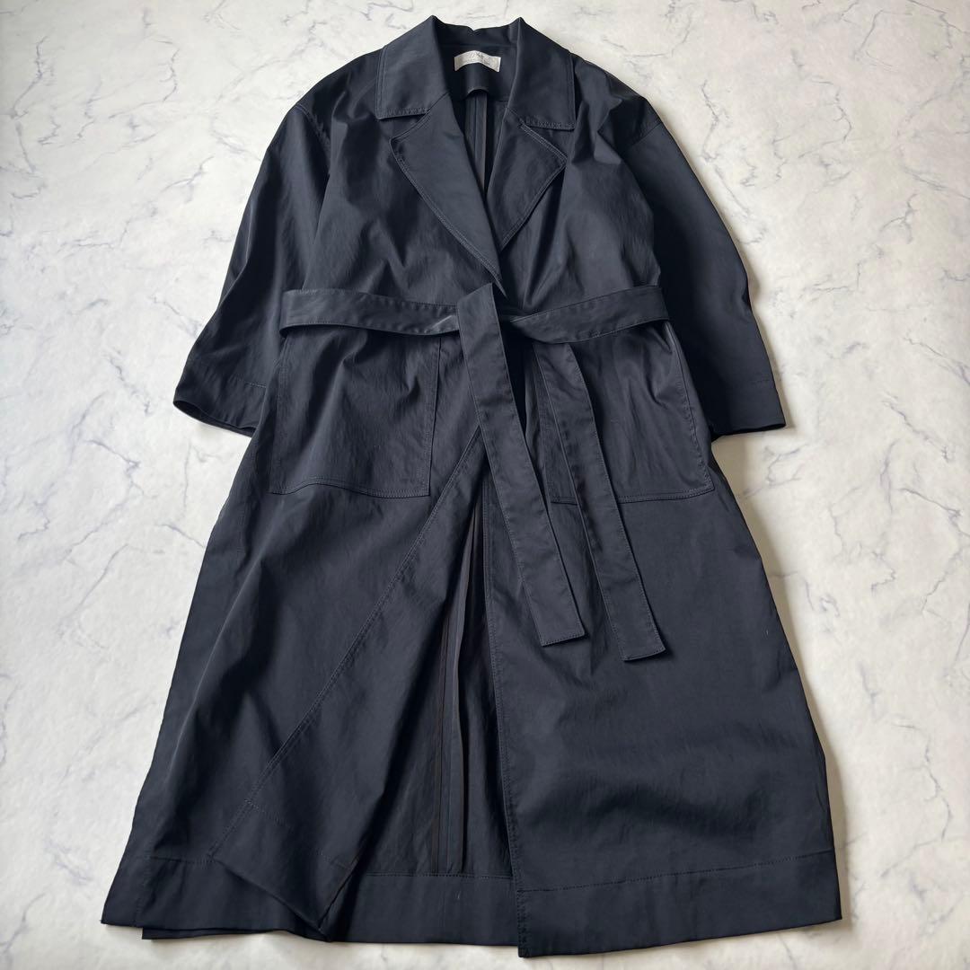 Plage　プラージュ　トレンチコート　リラックス　オーバーサイズ　ネイビー