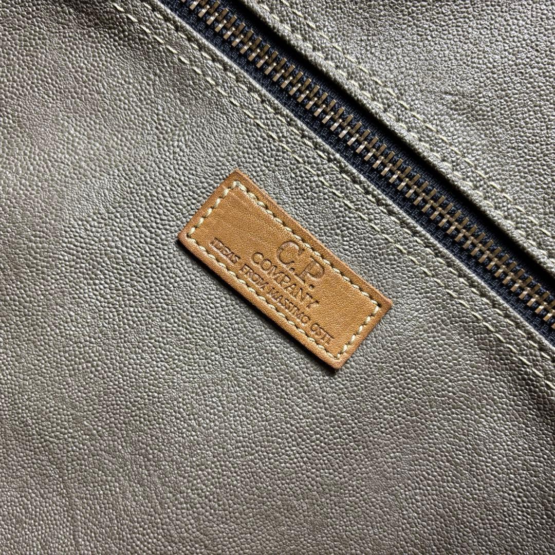 C.P.Company PVC加工ボストンバッグ　オリーブ　ベージュ系　Y2K