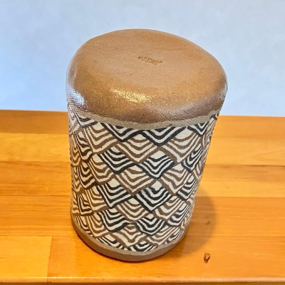水野教雄　練り込み　湯呑み