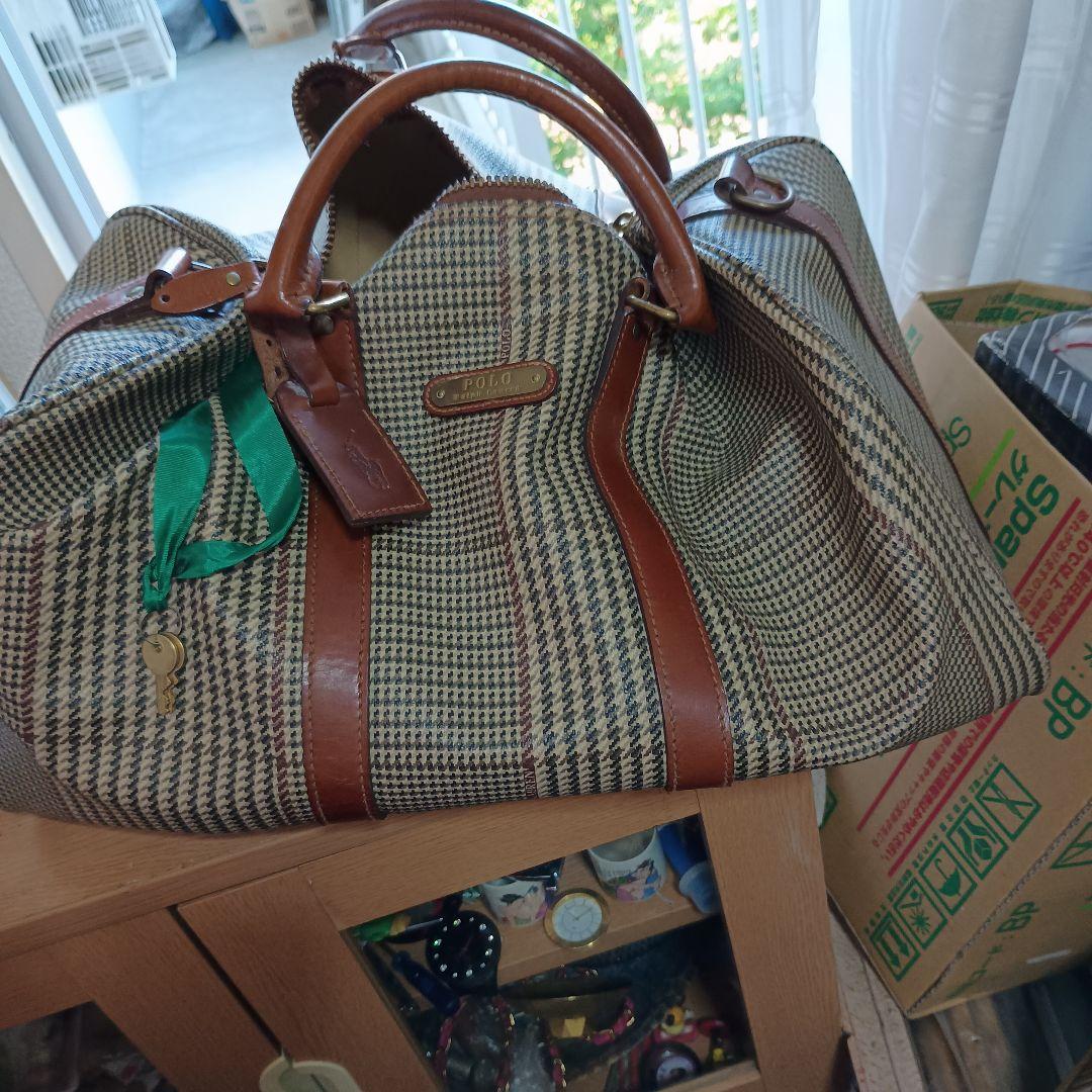 Polo チェック柄 ボストンバッグ