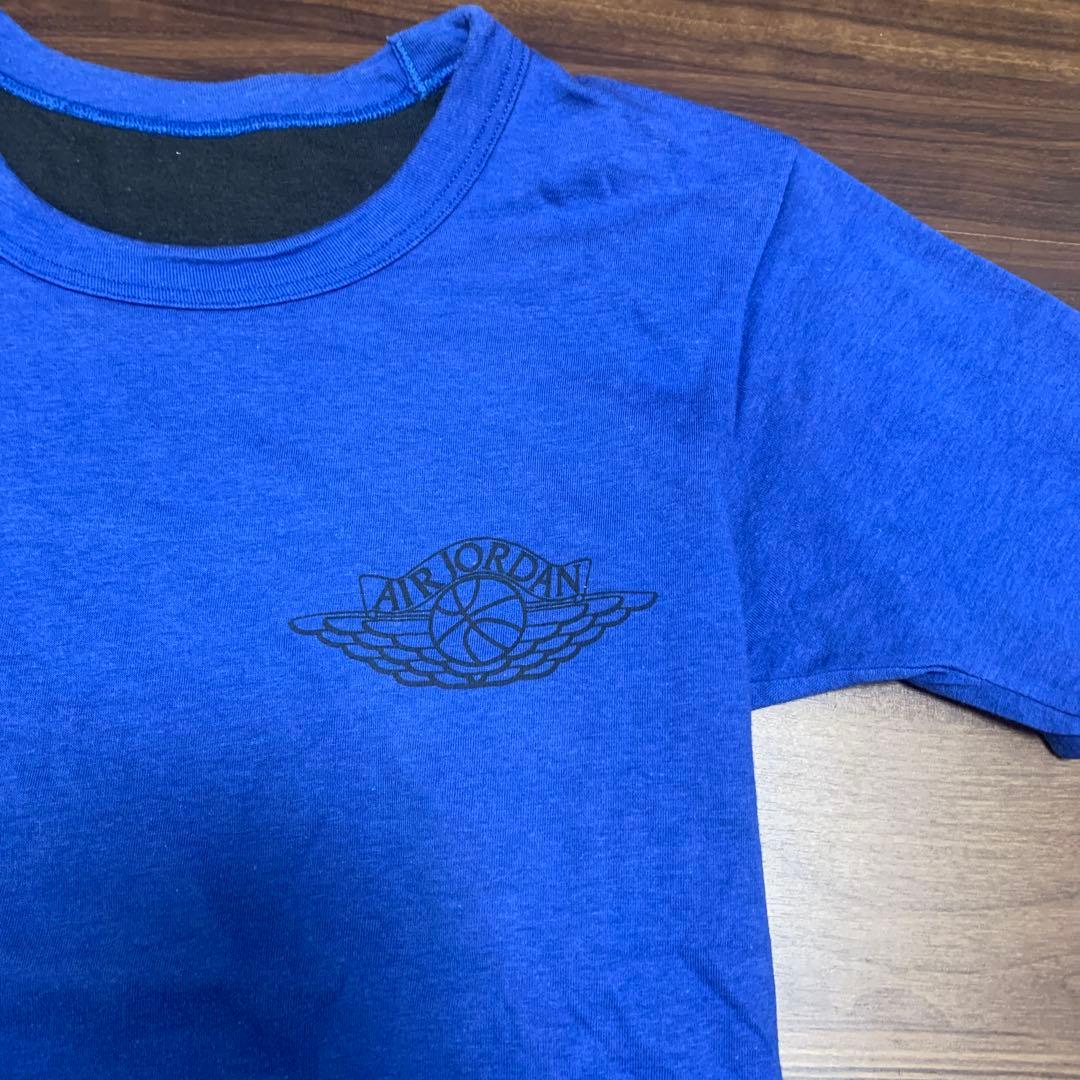 80s NIKE AIR JORDAN リバーシブルTシャツ 青x黒