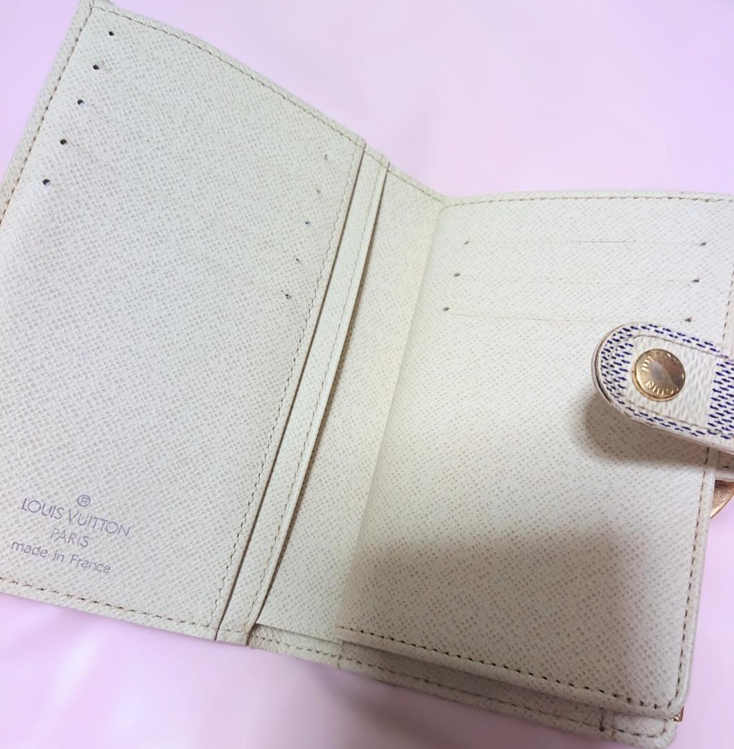 【LOUIS VUITTON】ダミエ アズール ★ 二つ折り 財布 美品