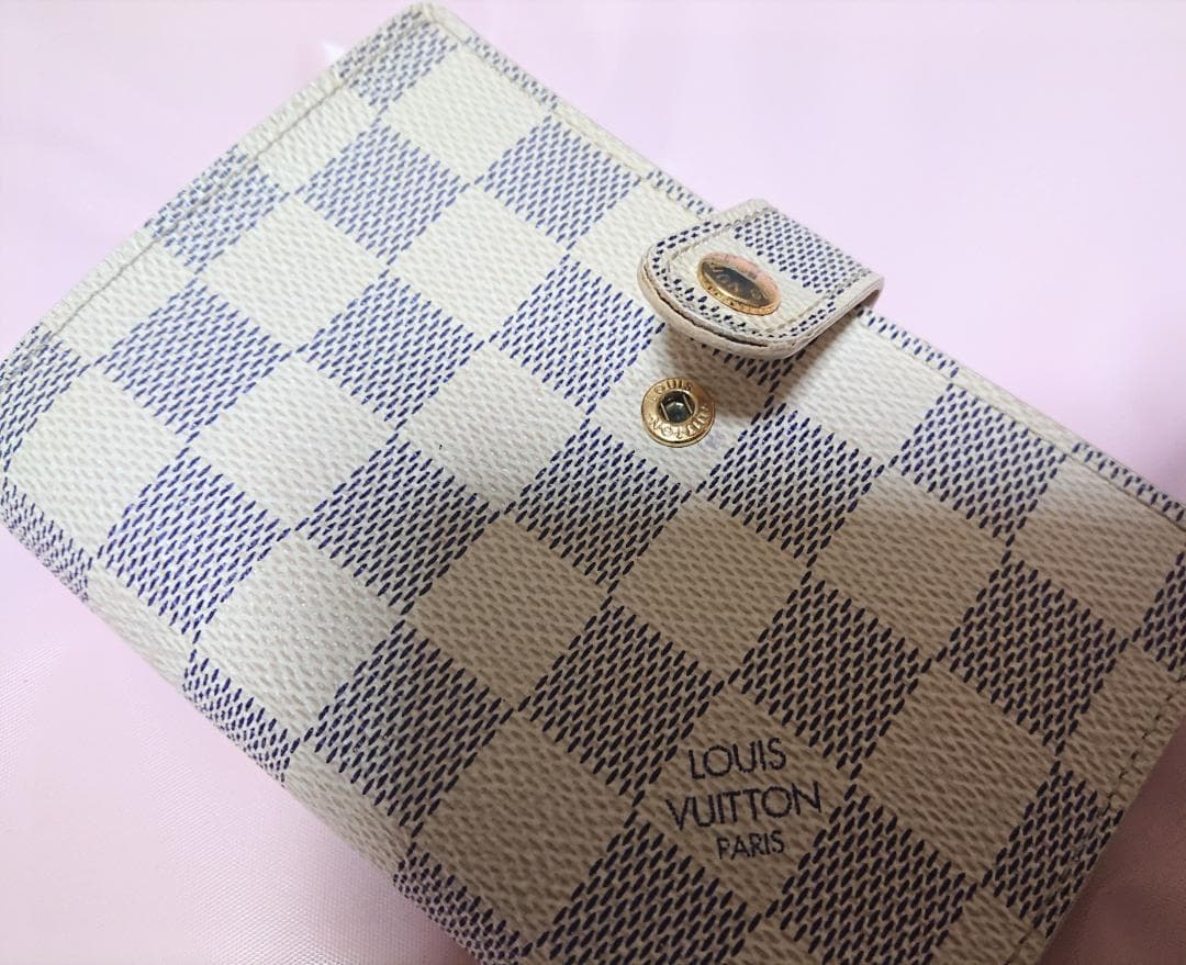 【LOUIS VUITTON】ダミエ アズール ★ 二つ折り 財布 美品