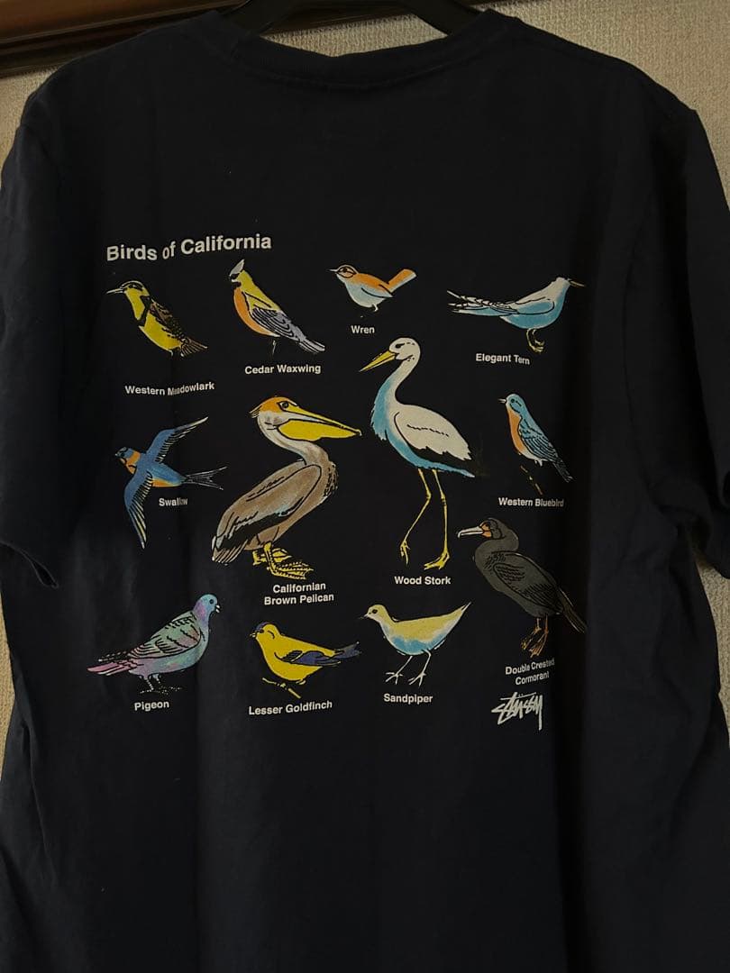 stussy California Bird tee ネイビー